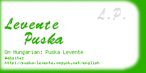 levente puska business card